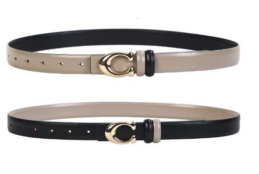 Versatile Genuine Leather Double-Sided Belt for Women