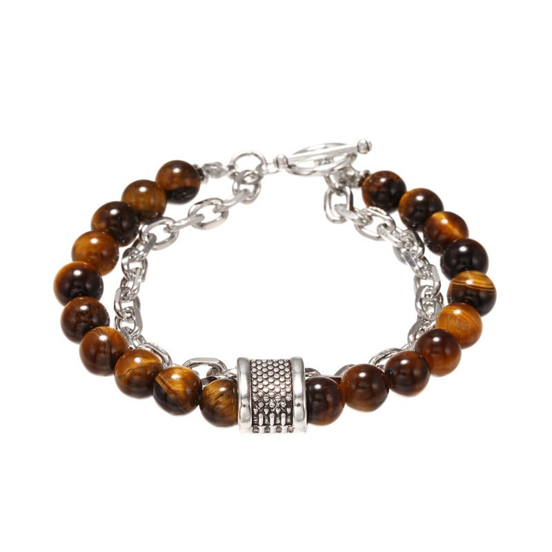 Harajuku Punk Frosted Stone Chain Bracelet