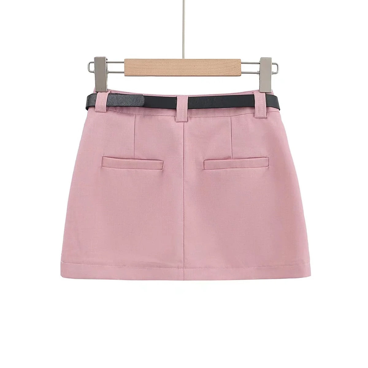 Pleated Short Skirt for Women in Khaki, Pink, and Gray