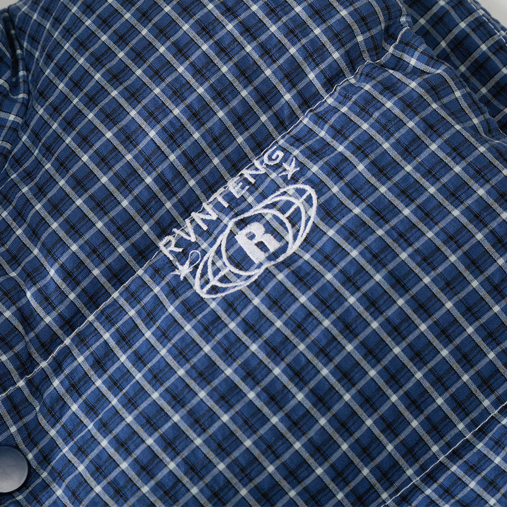Casual Plaid Sleeveless Cotton Jacket Vest