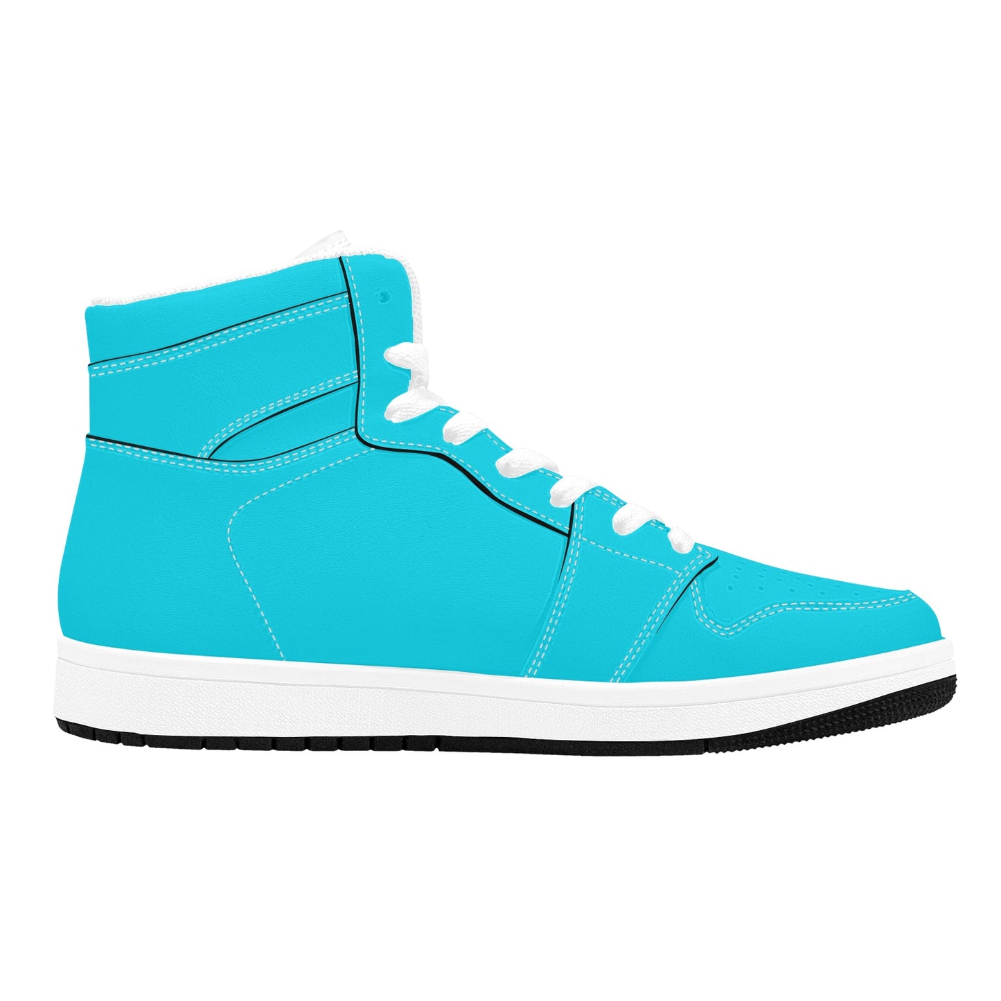 Highlighter Blue Men's High Top Sneakers