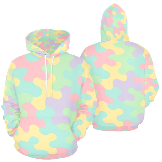 Harajuku Pastel Rainbow Camo Hoodie