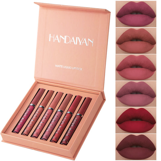 Harajuku Inspired 6-Piece Lip Gloss Set - Matte Finish Gift Box