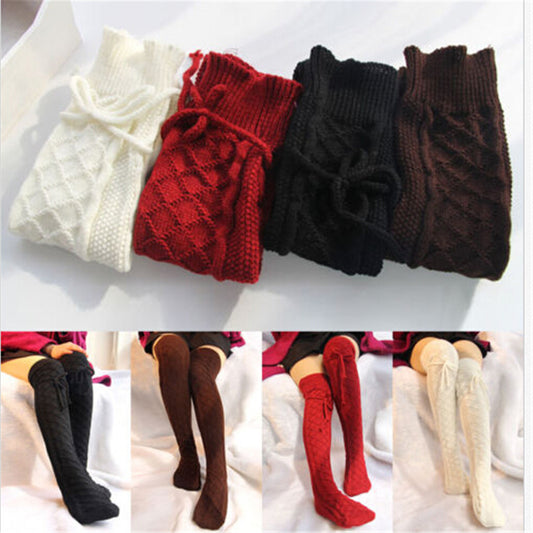 Harajuku Style Over Knee Socks - Sexy Cable Knit Thigh-Highs