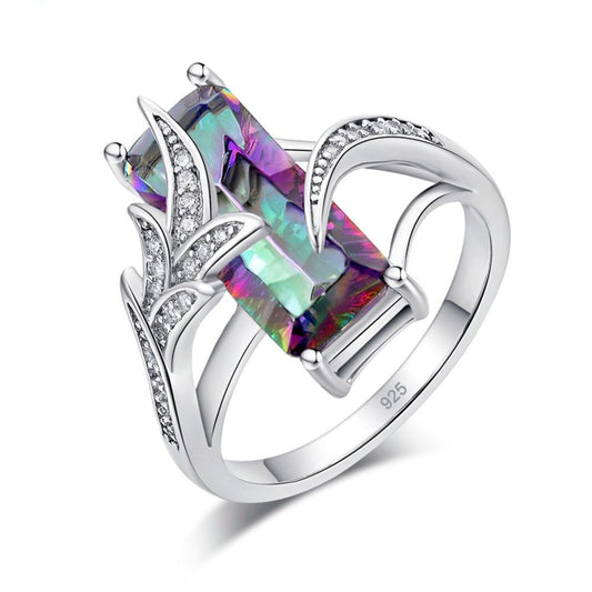 Playful Cubic Zirconia Silver Plated Ring