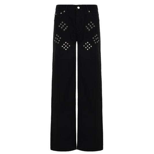 Harajuku Style Loose Low Waist Straight Tube Jeans