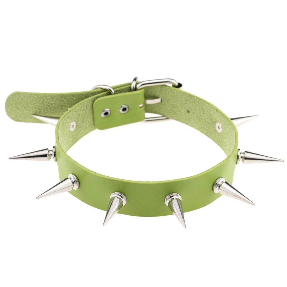 Gothic Black Spike Choker Belt for Women