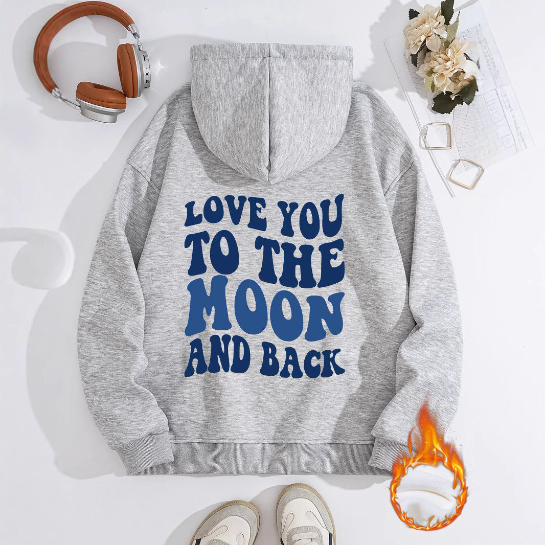 Hooded Long Sleeve Fleece Hoodie with Kangaroo Pocket