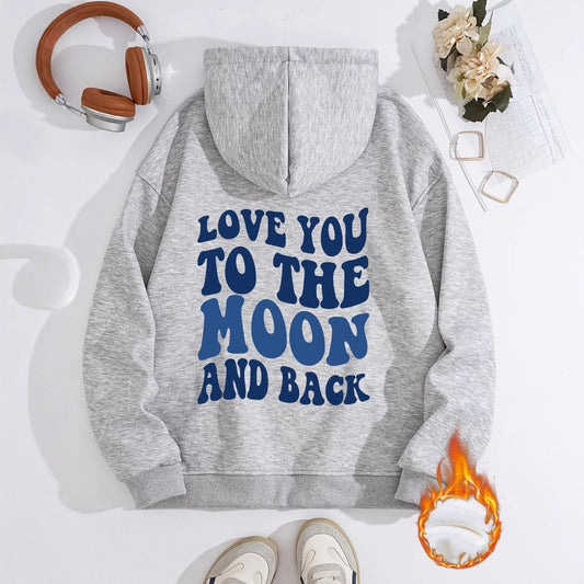 Hooded Long Sleeve Fleece Hoodie with Kangaroo Pocket