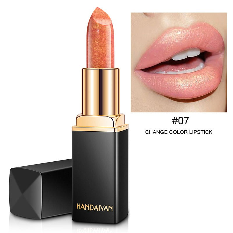 Shiny Metallic Pearlescent Color Change Lipstick - Gold