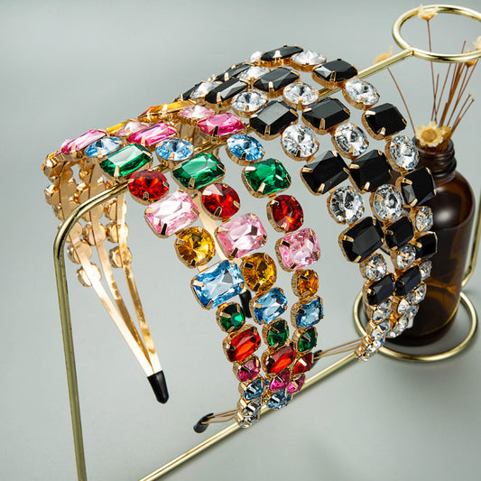 Exaggerated Metal Three-Row Headband