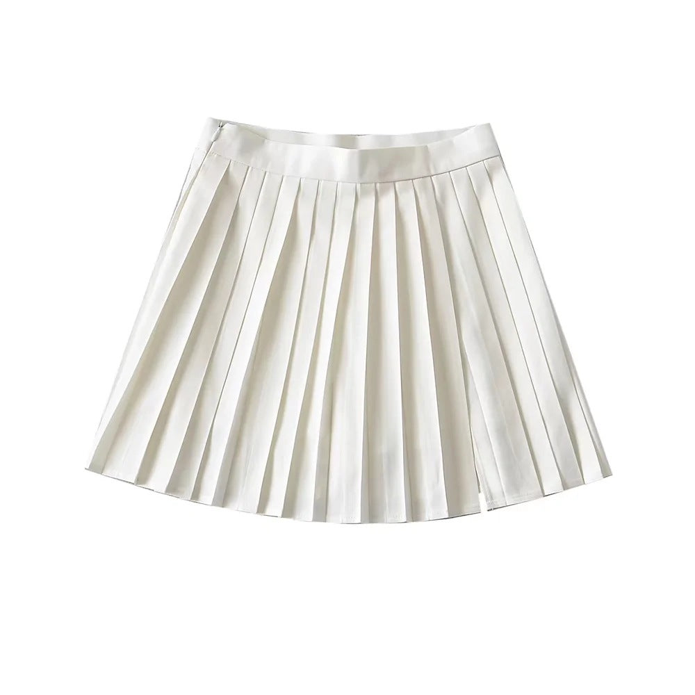 Solid Color High Waisted Women's Skirt