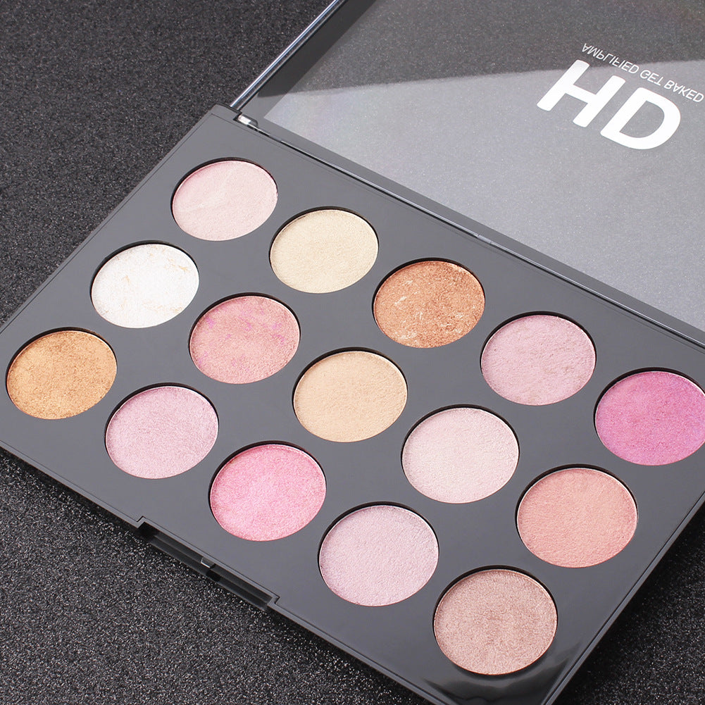 15 Color Multi-Color Pearl Highlighter Eyeshadow Palette