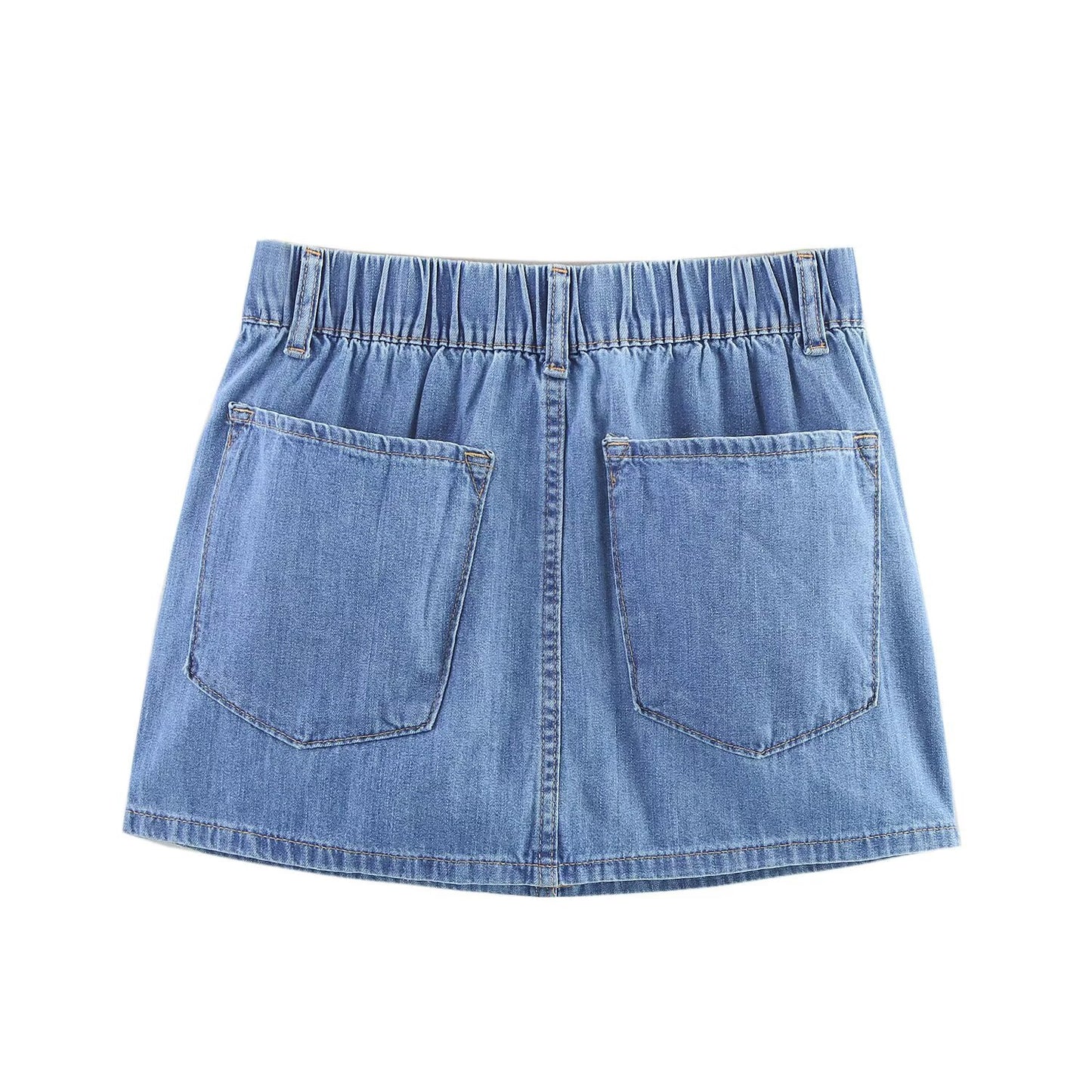 Lace-Up Hip Hugging Denim Skirt for Women - Harajuku Style