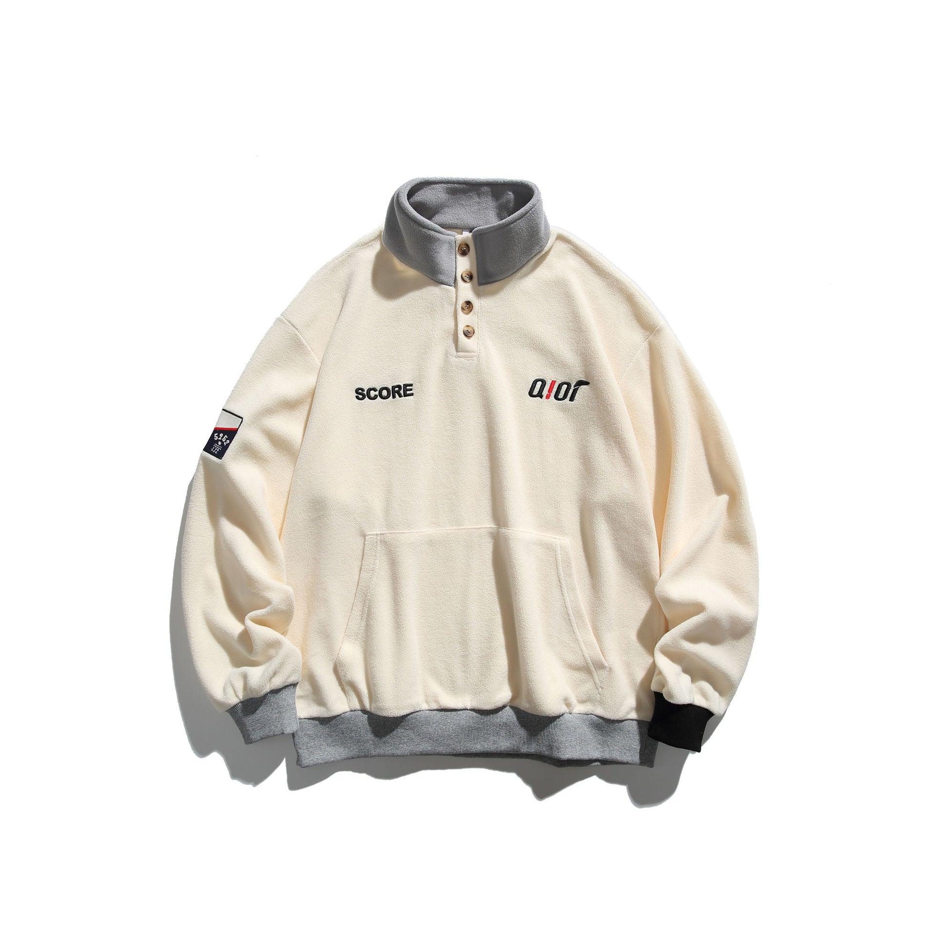 Retro Woven Embroidered Cardigan Sweatshirt