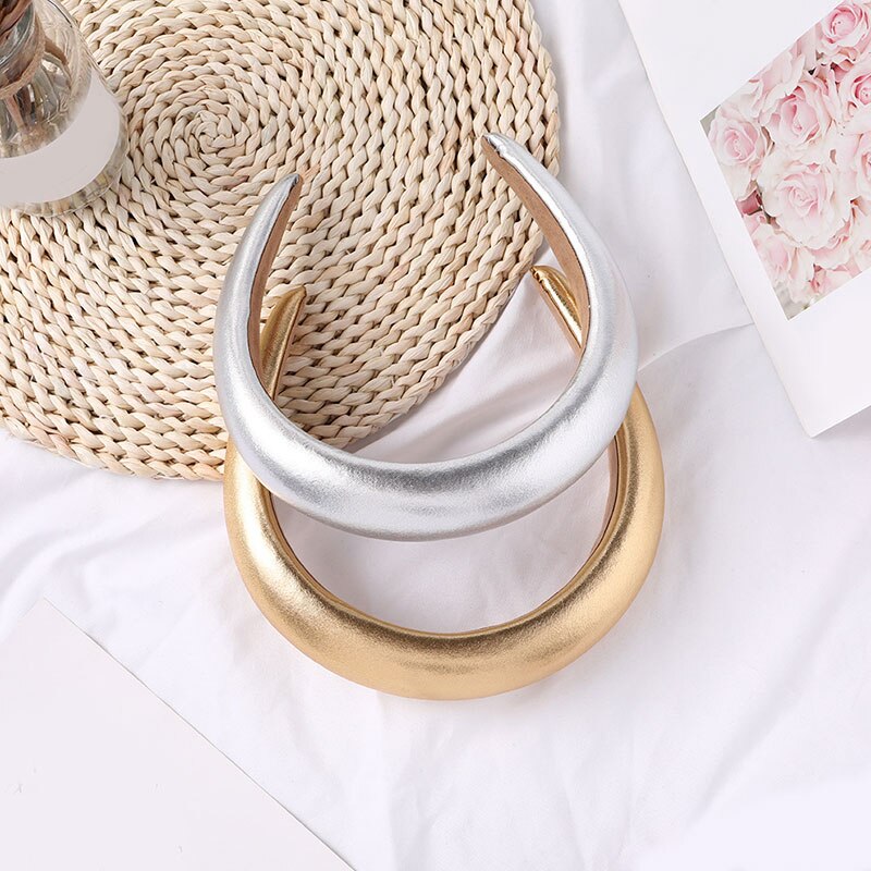 Women PU Padded Wide Sponge Headband