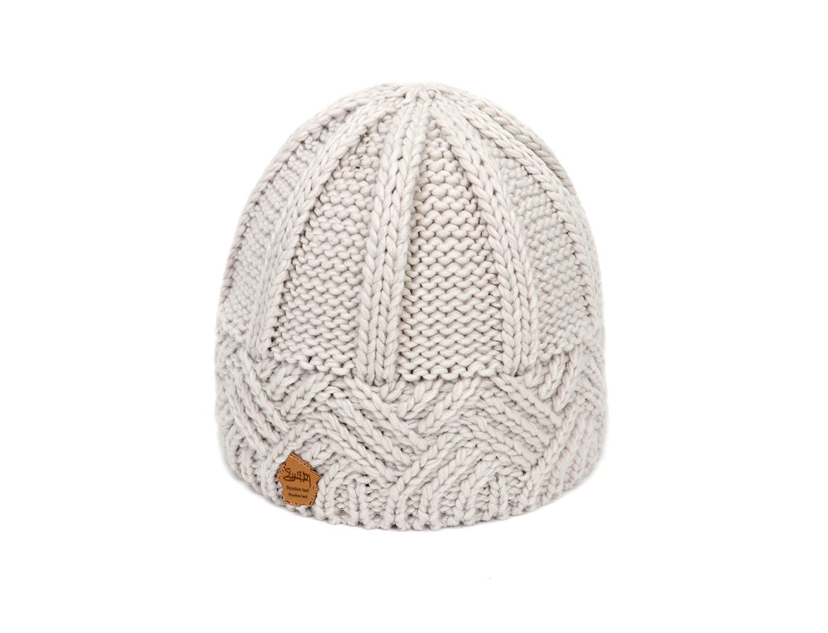Retro Diamond Grid Knitted Hat for Fashion-Forward Individuals