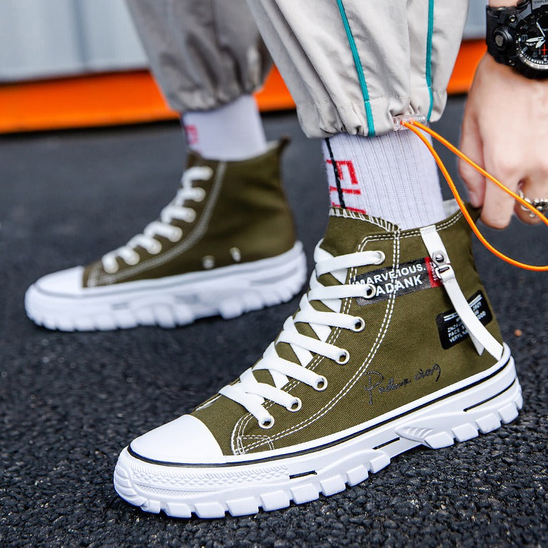 Harajuku Style Breathable Canvas Shoes for Men