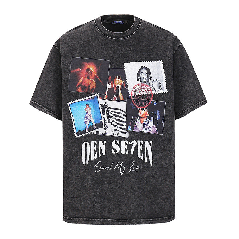 Harajuku Skull Print Pure Cotton Tee - Vintage Style