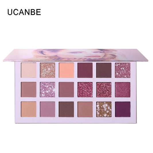 Aromas Nude Eye Shadow Palette - 18 Colors of Shimmer & Matte