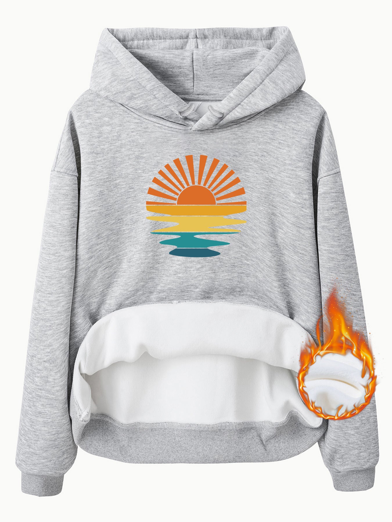 Sunrise Printed Hooded Sweatshirt