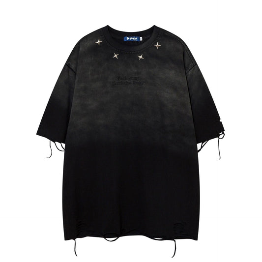 Retro Washed Tie-dye Short Sleeve T-shirt