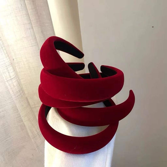 Korean Gentle Pink Velvet Retro Sponge Hairband