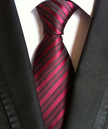 Classic Yellow & Navy Blue Striped Silk Tie