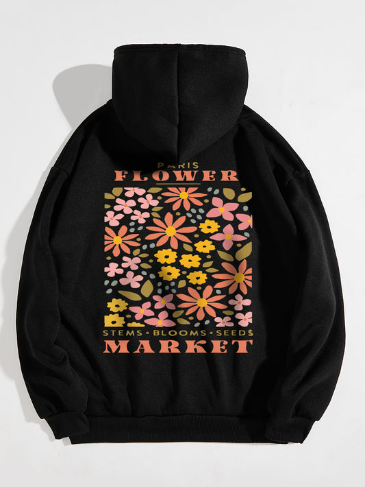 Playful Floral Oversized Hoodie