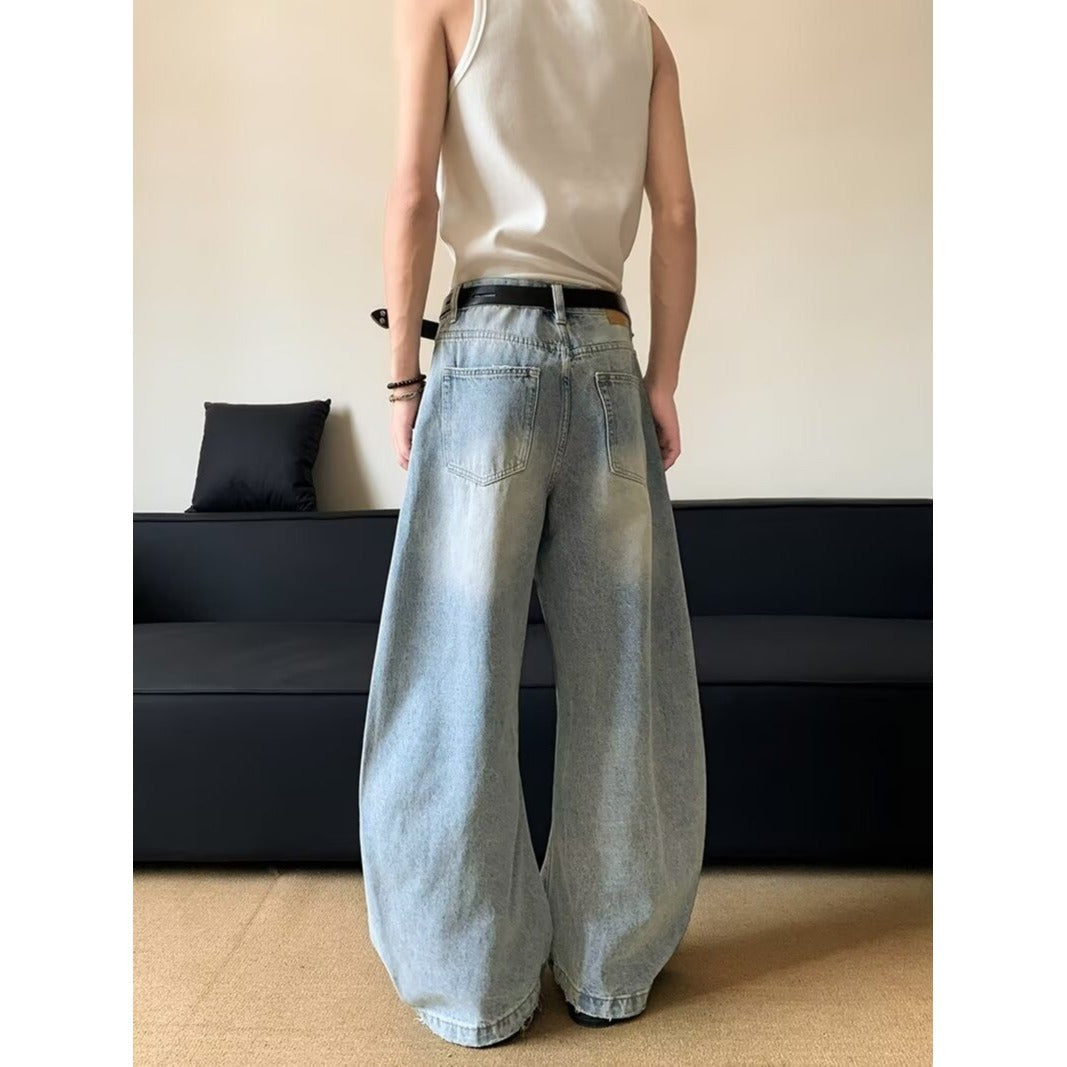 Harajuku Style Loose Straight Leg Denim Pants