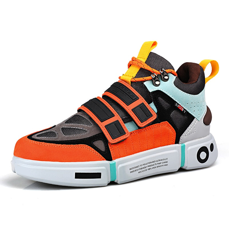 Playful Harajuku Style Men’s Running Shoes - Lace Up Sport Shoes