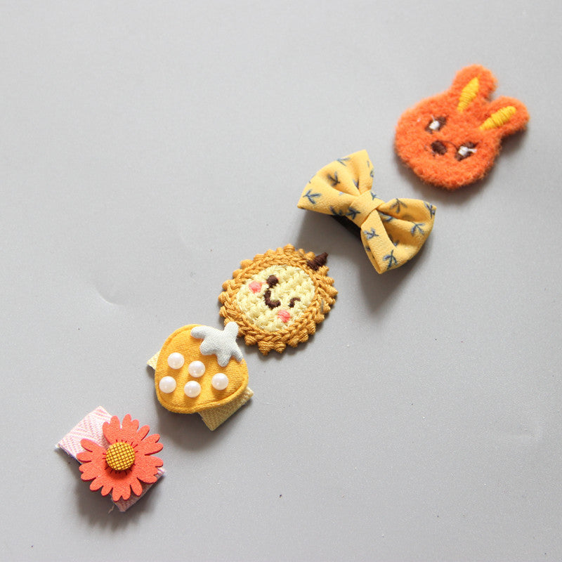 Children's Girls Hair Clip Headwear Crown Japanese Little Princess Hair Ornament Baby Hair Clip Set