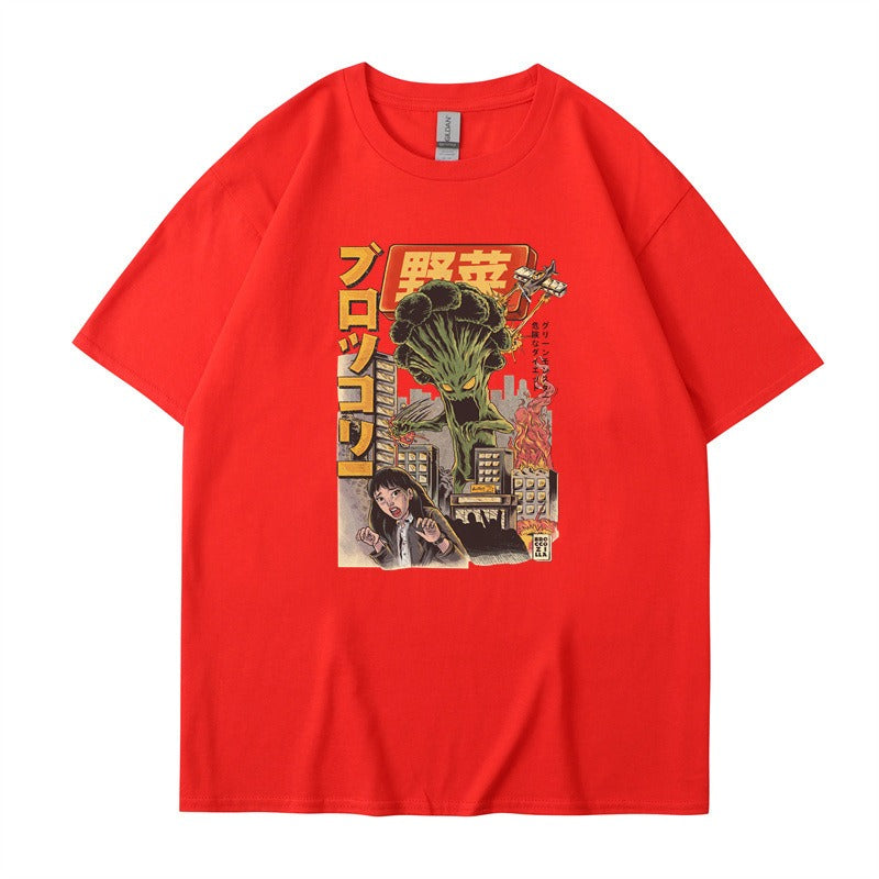 Playful Harajuku Style Short Sleeve T-Shirt for Men & Women