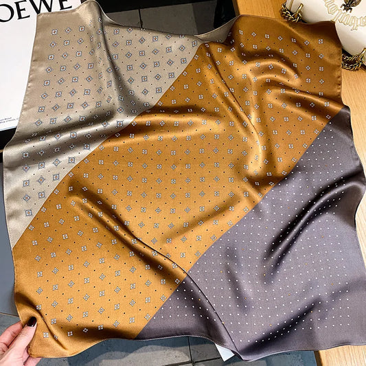 Chic Mulberry Silk Square Scarf - Harajuku Style