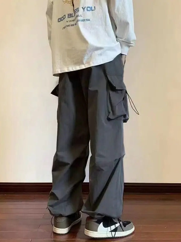 Men's Harajuku Style Loose Straight Overalls