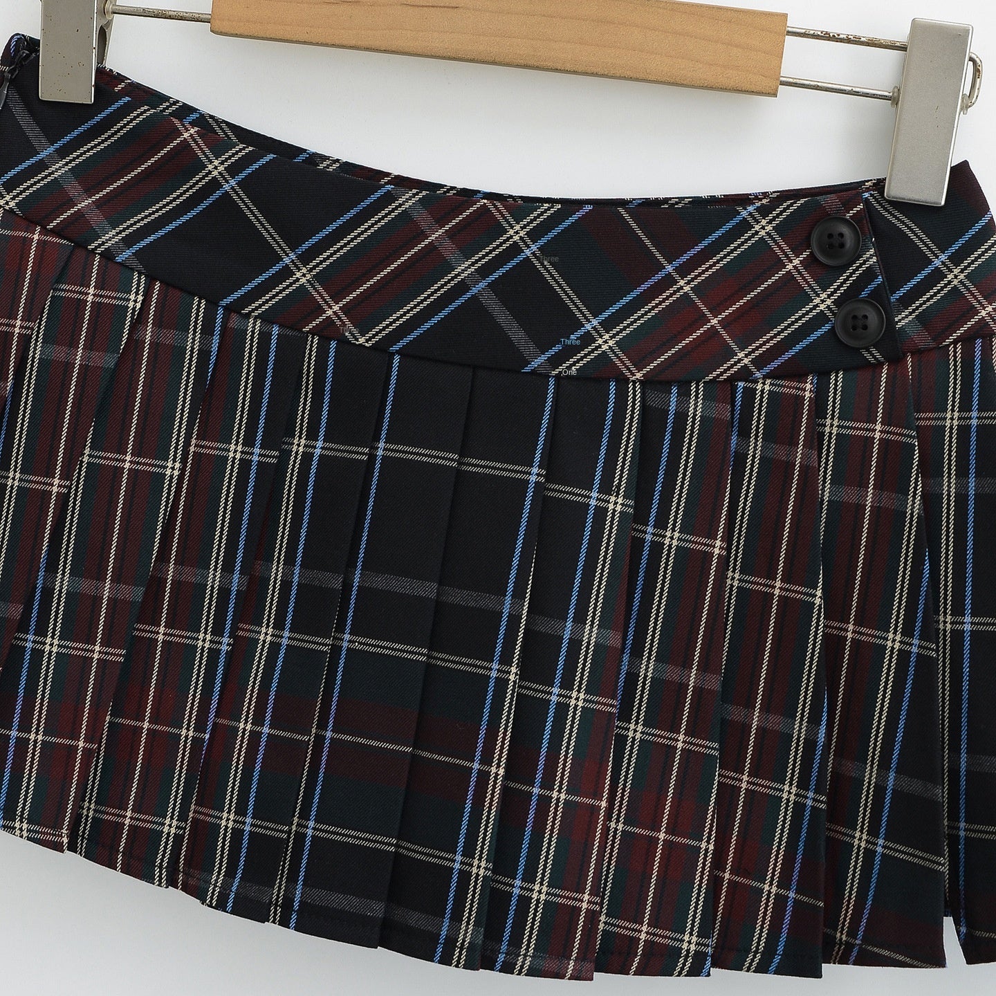 Split Pleated Skirt Half Skirt