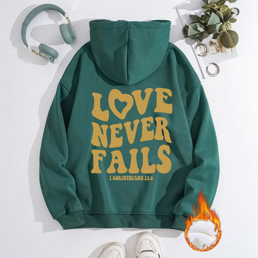 Hooded Long Sleeve Fleece Hoodie with Kangaroo Pocket