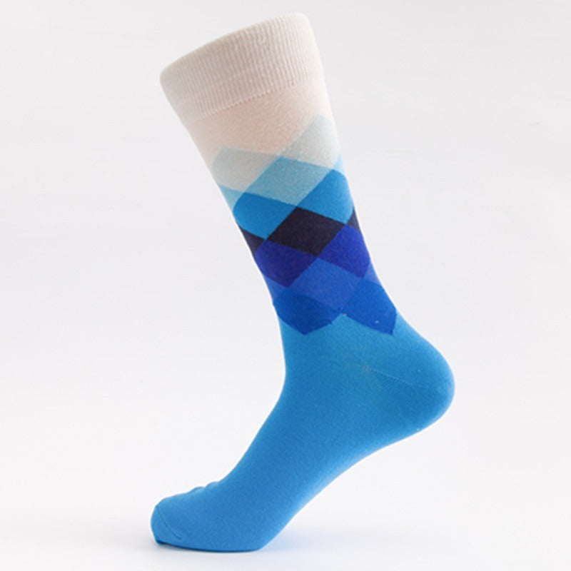 Colorful Diamond Harajuku Style Men's Tube Socks