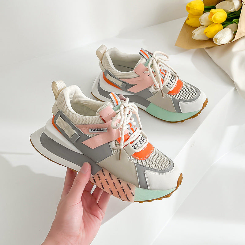 Harajuku Style Women's Mesh Breathable Summer Leather Shoes