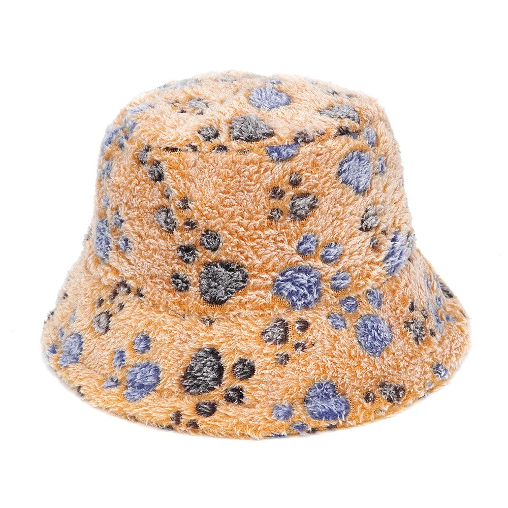 Camouflage Faux Fur Bucket Hat - Warm & Stylish Fisherman Hat