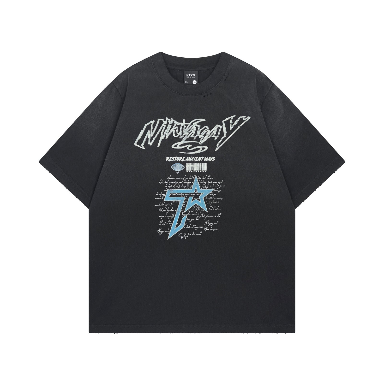 Trendy Harajuku-Inspired Loose Fit Letter Print Tee