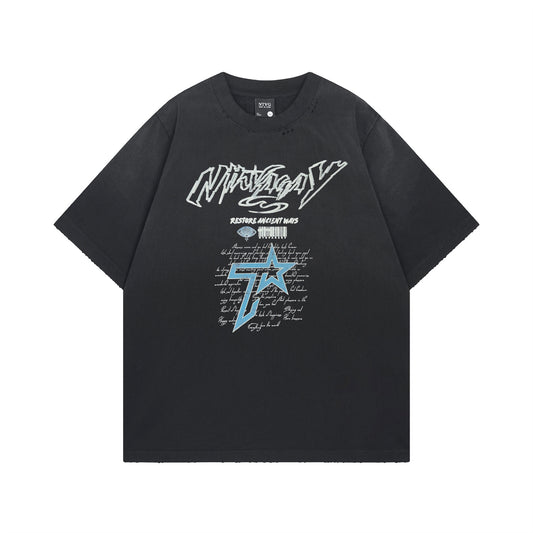Trendy Harajuku-Inspired Loose Fit Letter Print Tee