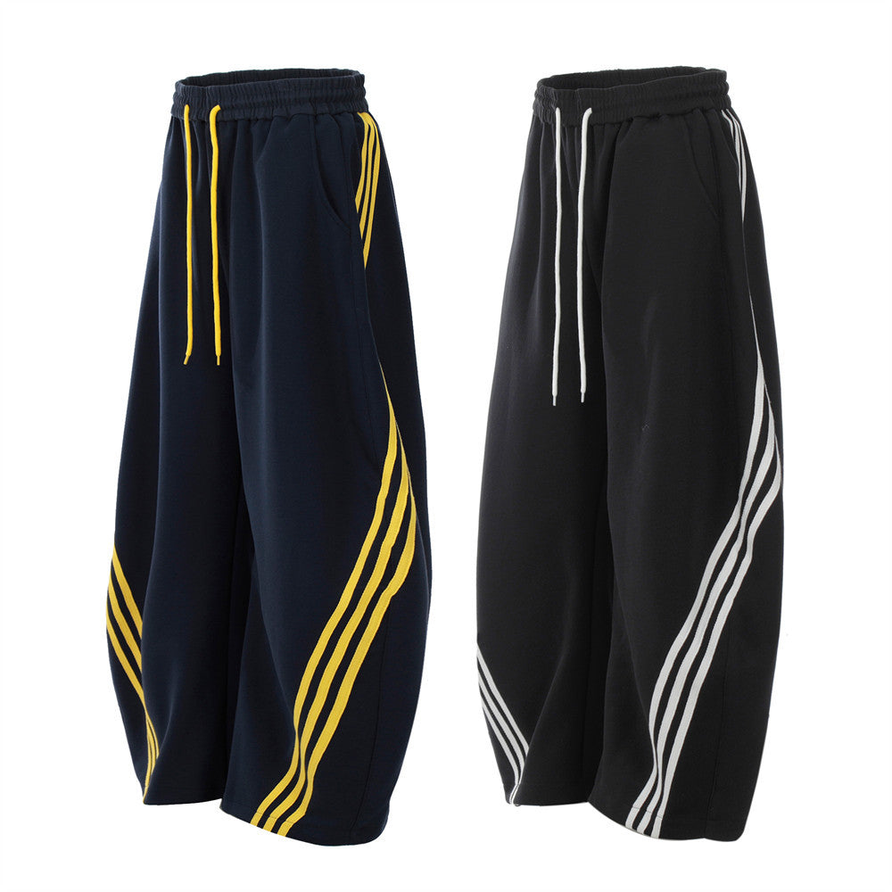 Harajuku Color Block Three-Stripes Casual Pants