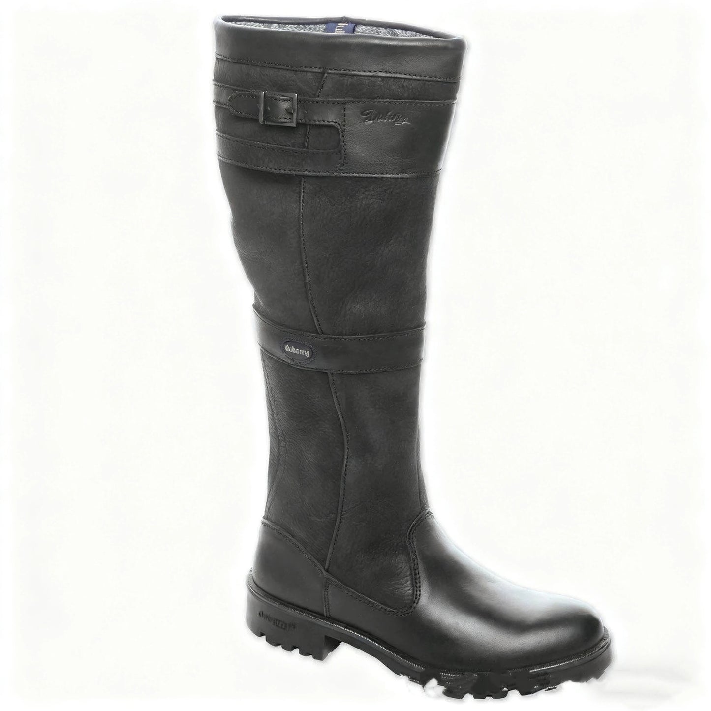 Color Blocked High Top Knight Boots with Coarse Square Heel and Buckle Sleeve