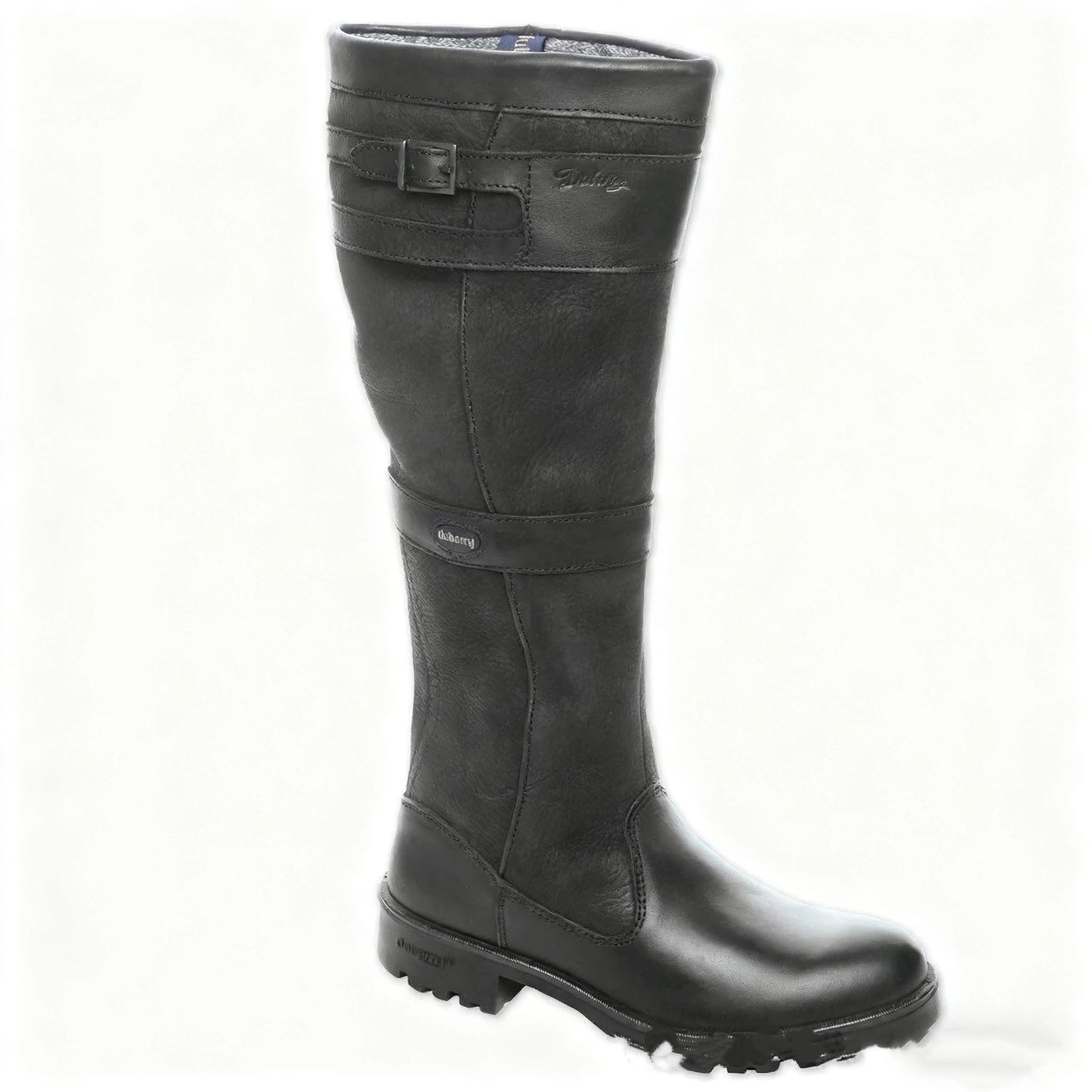 Color Blocked High Top Knight Boots with Coarse Square Heel and Buckle Sleeve