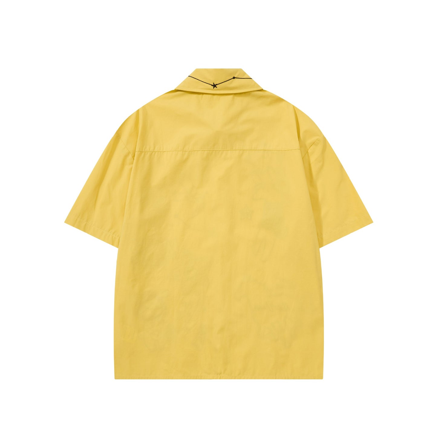 Constellation Graffiti Embroidery Short-Sleeved Shirt — Harajuku Street Style