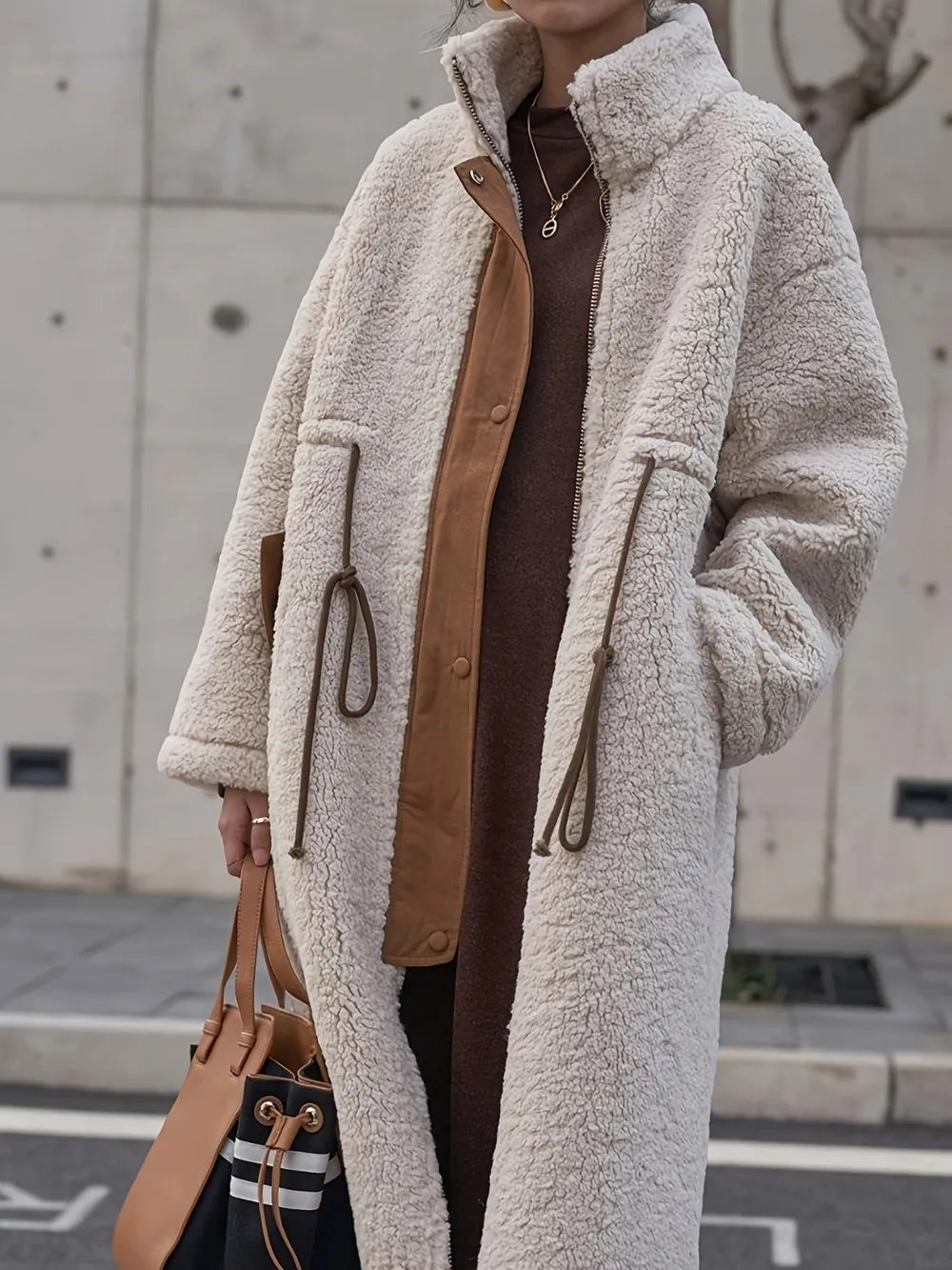 Harajuku Style Thick Lamb Wool Coat for Women