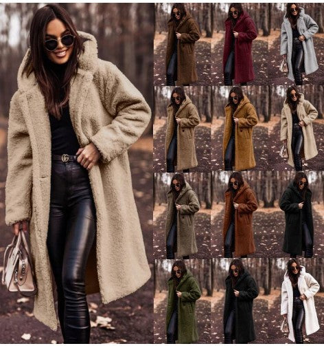 Harajuku Style Long Sleeve Woolen Women's Coat