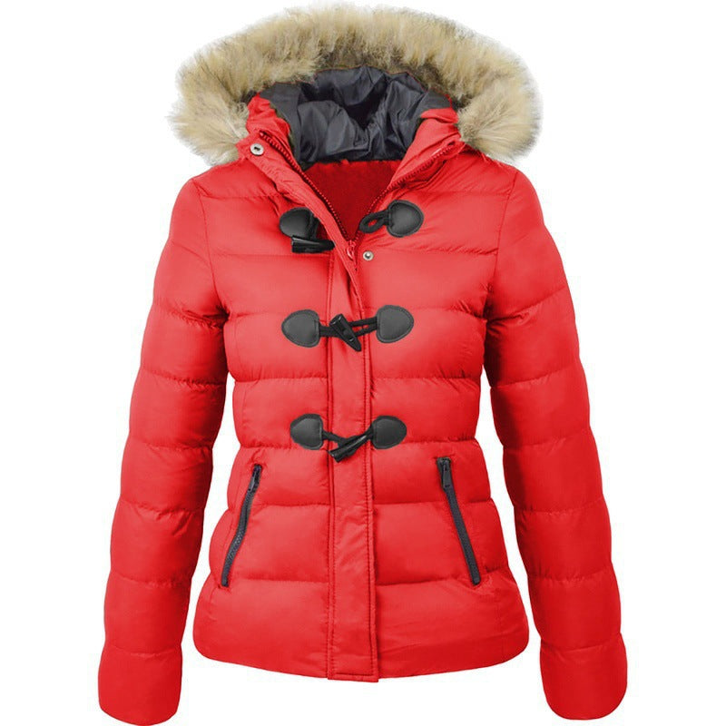 Harajuku Style Cotton Warm Coat with Horn Button