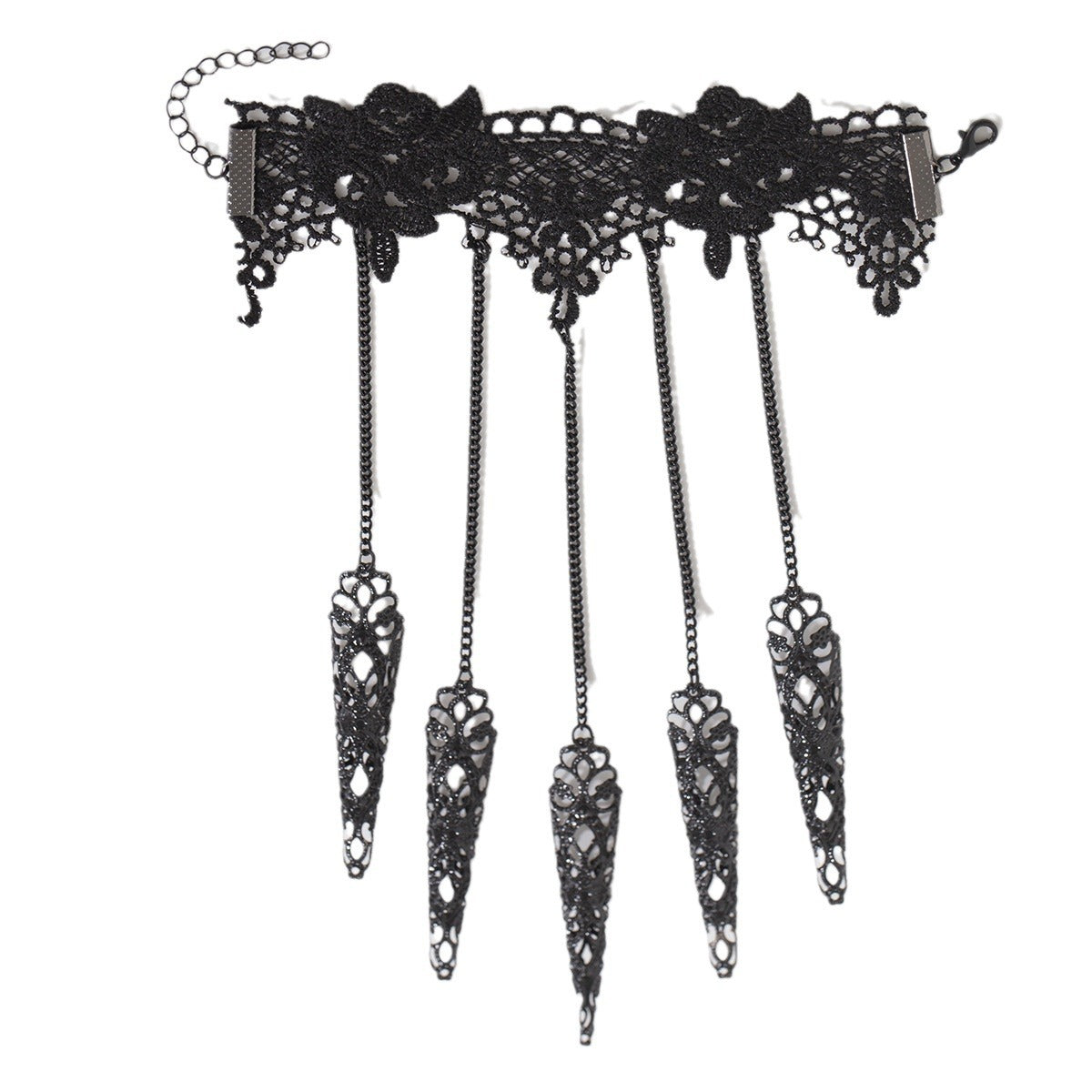 Harajuku Style Black Diamond Set Tassel Bracelet